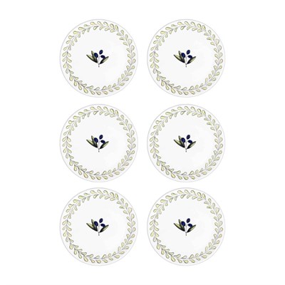 The Mia Olivos Yemek Tabağı 6lı Set 20 Cm Ovs0012