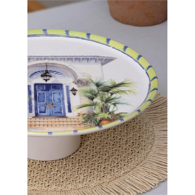 The Mia Palma Ayaklı Servis Tabağı 10x30 Cm