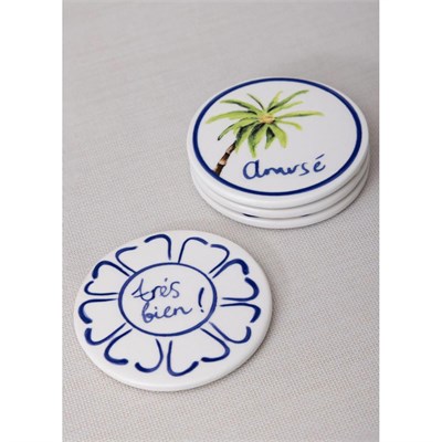 The Mia Palma Bardak Altlığı 4lü Set10 Cm