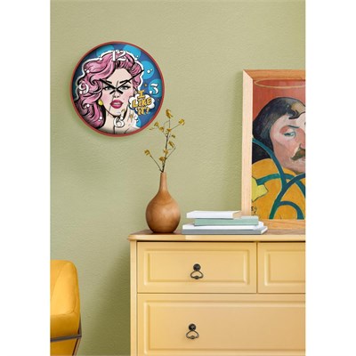 The Mia Popart Duvar Saati Mavi 30 Cm