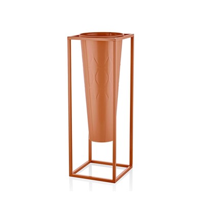 The Mia Prizma Vazo Saksı Terracota 80x30x30 Cm