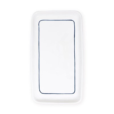 The Mia Pure Banyo Tepsisi Mavi Beyaz 27x15x3 Cm