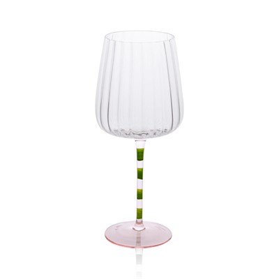 The Mia Şarap Kadehi Pembe Yeşil 500 Ml