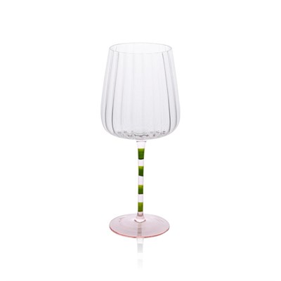 The Mia Şarap Kadehi Pembe Yeşil 600 Ml