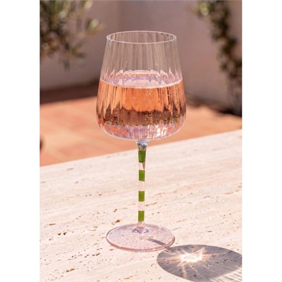 The Mia Şarap Kadehi Pembe Yeşil 600 Ml