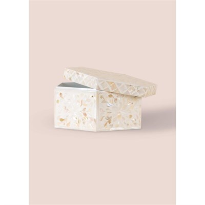 The Mia Sedef Altıgen Kutu 24x21x12 Cm Tlc0076