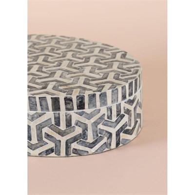 The Mia Sedef Yuvarlak Kutu 30x23x8 Cm Tlc0090