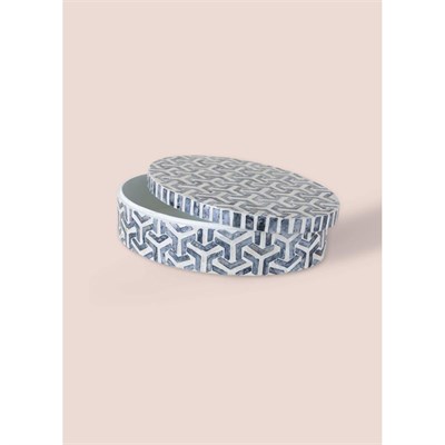 The Mia Sedef Yuvarlak Kutu 30x23x8 Cm Tlc0090