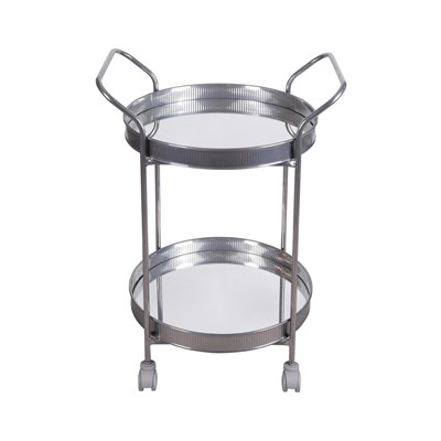 The Mia Servis Arabası Krom 2raflı Tekerlekli 80x45 Cm