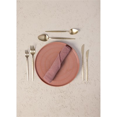 The Mia Shiny Çatal Kaşık Bıçak Takımı Mat Gold 36 Parça