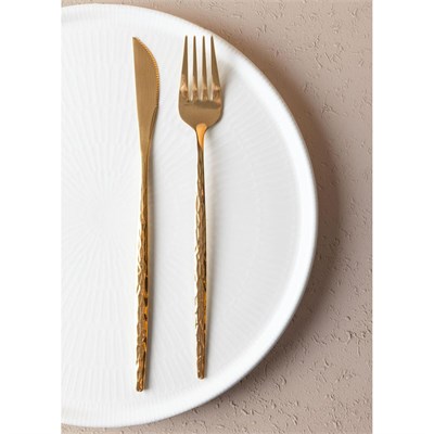 The Mia Shiny Çatal Kaşık Bıçak Takımı Gold 24 Parça
