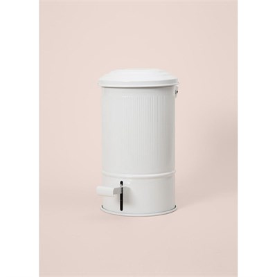 The Mia Stripe Mutfak Ve Banyo Çöp Kovası Beyaz 5 Lt