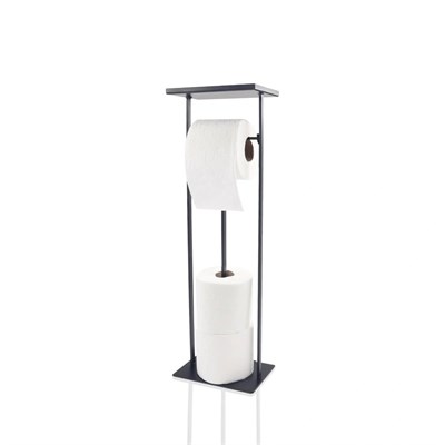 The Mia Tepsili Tuvalet Kağıdı Stand Siyah 54x15x12 Cm