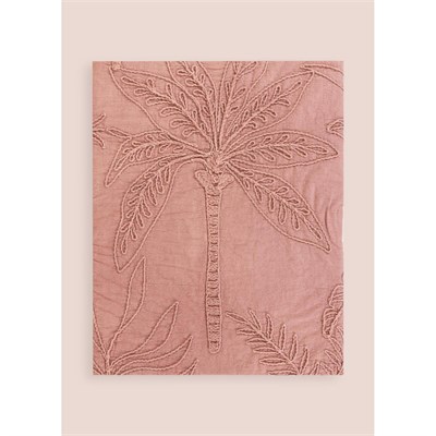 The Mia Throw Koltuk Şalı Püsküllü Gül Kurusu 170x130
