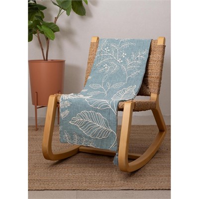 The Mia Throw Koltuk Şalı Püsküllü Yeşil 170x130