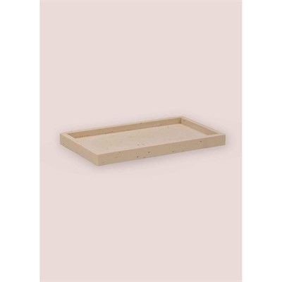 The Mia Travertine Banyo Tepsisi Bej 28x16x3 Cm