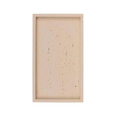 The Mia Travertine Banyo Tepsisi Bej 28x16x3 Cm