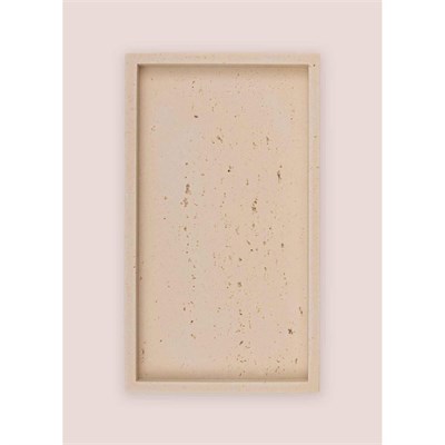 The Mia Travertine Banyo Tepsisi Bej 28x16x3 Cm