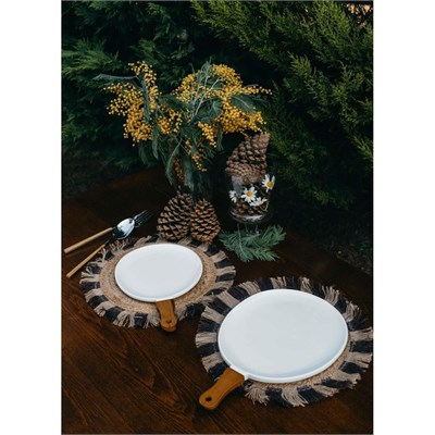 The Mia Woody Porselen Servis 34x21 Cm