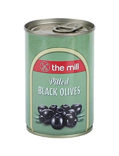 The Mill Çekirdeksiz Siyah Zeytin Teneke (12li Paket) - Süzme Ağırlık: 100 g - 361-400 adet/kg - Çekirdeksiz - Salamura - Kuzey Ege Bölgesi Zeytinleri - Vitamin ve Antioksidanca Zengin