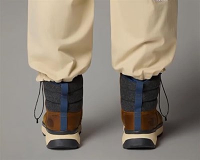 The North Face Bergen Deri Su Geçirmez Kar Botu, Erkek, Timber Tan/TNF Red