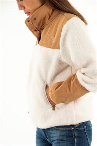 The North Face W Cragmont Fleece 1/4 Snap Kadın Outdoor Polar Sweatshirts NF0A84IBLDI1 Beyaz