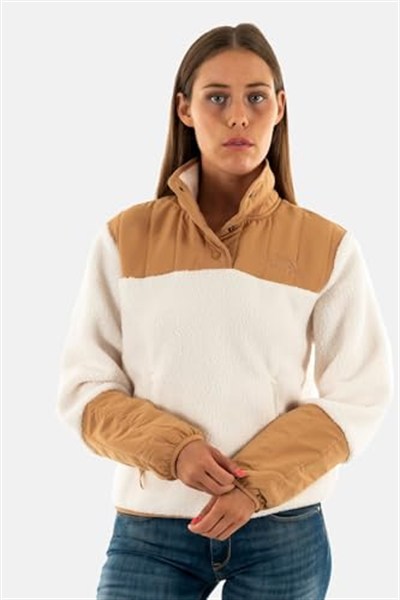 The North Face W Cragmont Fleece 1/4 Snap Kadın Outdoor Polar Sweatshirts NF0A84IBLDI1 Beyaz