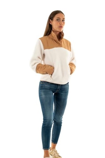 The North Face W Cragmont Fleece 1/4 Snap Kadın Outdoor Polar Sweatshirts NF0A84IBLDI1 Beyaz