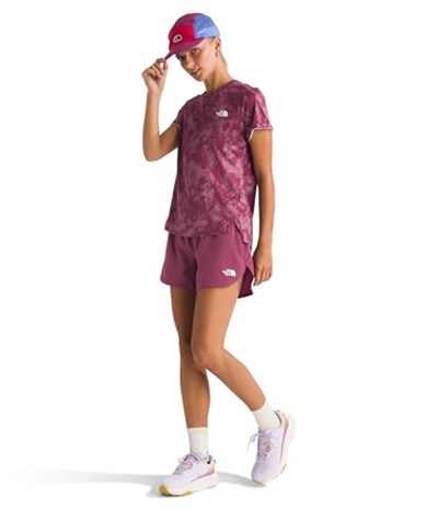 The North Face W Flex S/S Tee Reg Aop Kadın Antrenman Tişörtü NF0A8BQG85N1 Pembe
