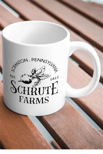 The Office TV Dizisi Dwight Schrute Farms Seramik Kupa Bardak