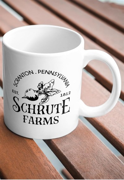 The Office TV Dizisi Dwight Schrute Farms Seramik Kupa Bardak