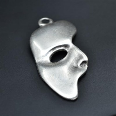 The Phantom Of The Opera - Maske Örme Zincir Kolye - Gümüş Kaplama - Erkek Kadın Kolye - No:1283