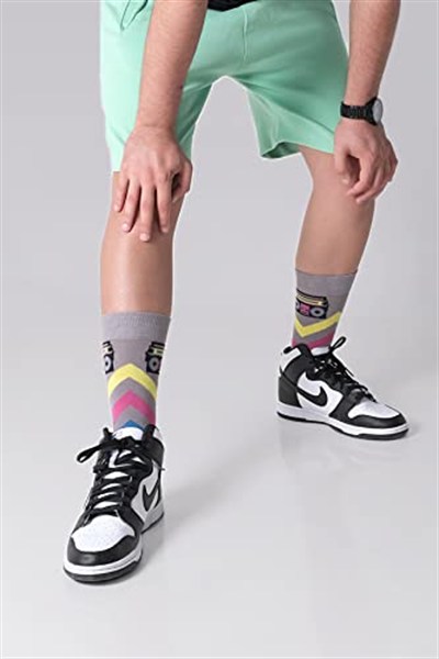 The Socks Company Erkek Dizaltı Çorap Boom Sox, Çok Renkli, Tek Ebat (Üretici ölçüsü: 41-45 (STD))
