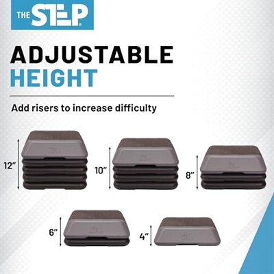 The Step 4 Kademeli Ayarlanabilir Step Tahtası, Yüksek Aerobik Platformu, Evde Spor Salonu Egzersiz Ekipmanları, ABD’de Üretilmiş Fitness Egzersiz Ekipmanları