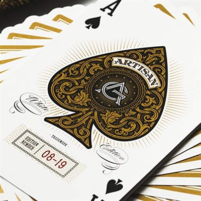 theory11 Artisian White Koleksiyoner Beyaz iskambil Oyun Kağıdı Kartları