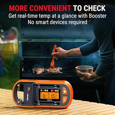 ThermoPro TP972 Twin TempSpike Plus Mobil Uygulama ve Ekran Kontrollü, 182m Menzilli Çift Problu Tam Kablosuz Profesyonel Et Termometresi