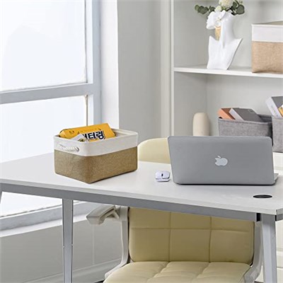 TheWarmHome Düzenleme için Saklama Sepeti - 35,5 x 25,4 x 17,78 cm Orta 3lü Paket Kolları Raflar için Katlanabilir Saklama - Seçenekler: 3PCS/Medium -13.8Lx9.8Wx6.7H, 3PCS/Large - 15.7Lx11.8Wx8.3H...