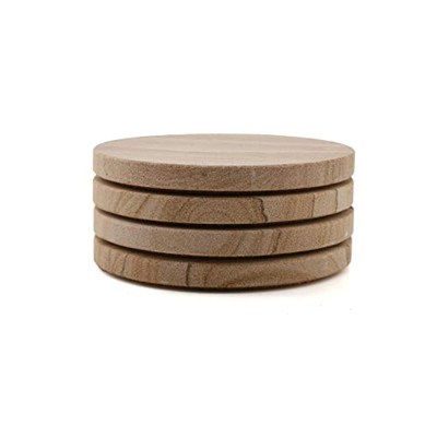 Thirstystone Marka - Çöl Kum Altlığı, Çok Renkli Tamamen Doğal Kumtaşı - Değişen Desenlere Sahip Dayanıklı Taş, Her Bardak Altlığı Orijinal 10 cm yuvarlak