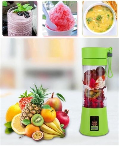 Ticaret Mini Taşınabilir Cep Bardak Blender Meyve Suyu Sıkma Kupası 380ml yeşil