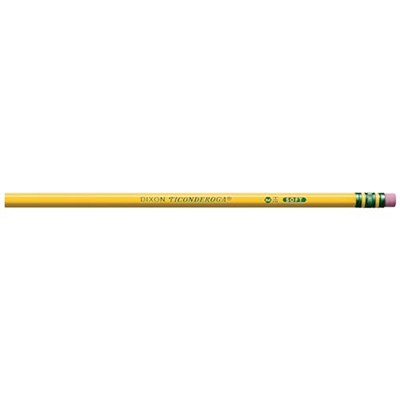 Ticonderoga Ahşap Kasalı Kalemler, Bilenmemiş, 2 HB Yumuşak, Sarı, 72 Adet