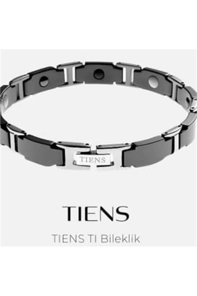 Tiens Ti Kristal Siyah Bileklik, Titanyum, Unisex