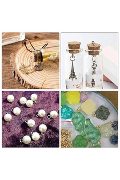 Tinky Winky Epoksi Kolye Çivisi Takı Çivisi Kolye Vidası Epoksi Anahtarlık Çivisi Gümüş 100lü
