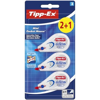 Tipp-Ex Mini Pocket Mouse Şerit Silici, 2+1 Blister