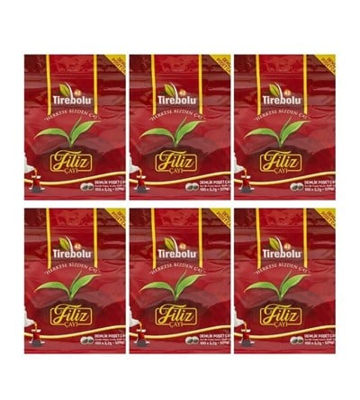 TİREBOLU 42 100 LÜ FİLİZ DEMLİK POŞET ÇAY 6 ADET (DOYPACK)