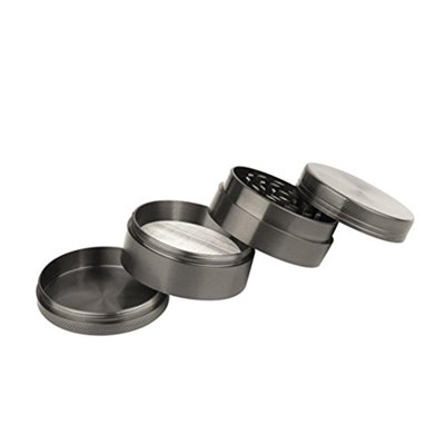 Tobacco Öğütücü, Tütün Baharat Öğütücü, Ot Alaşımı, Duman 4 Katmanlı Metal Öğütücü, Gri