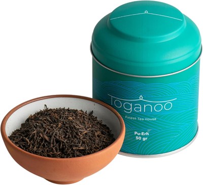 Toganoo Pu-Erh Tea - Fermente Siyah Çay (50g) - Yıllanmış Çin Puerh Çayı - Metabolizma Hızlandırıcı ve Sindirim Dostu - Topraksı, Zengin Aroma (Aged Dark Tea)