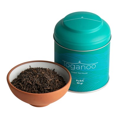 Toganoo Pu-Erh Tea - Fermente Siyah Çay (50g) - Yıllanmış Çin Puerh Çayı - Metabolizma Hızlandırıcı ve Sindirim Dostu - Topraksı, Zengin Aroma (Aged Dark Tea)