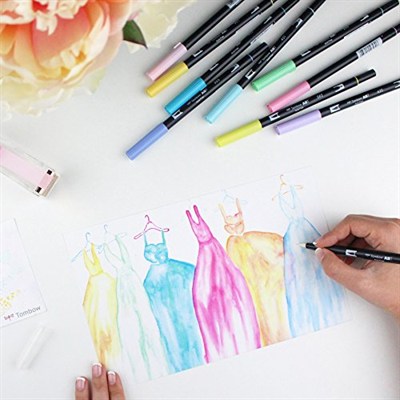 Tombow Dual Brush Pen Set - Pastel Tones