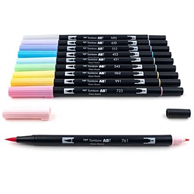 Tombow Dual Brush Pen Set - Pastel Tones