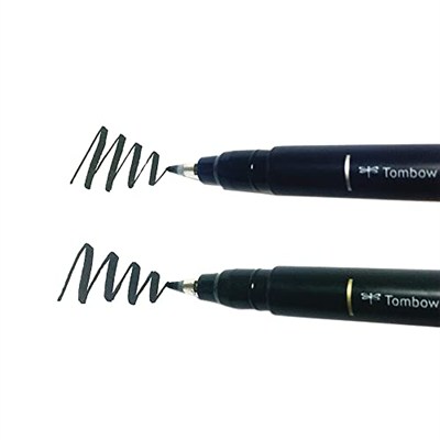 Tombow WS-BH-1P Fudenosuke Sert Uçlu Fırça Kalemi - Siyah